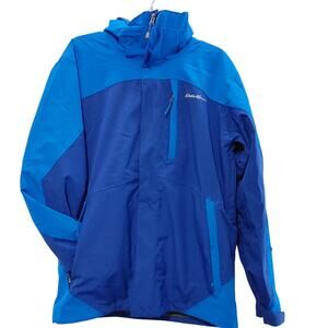 Eddie Bauer WeatherEdge Plus Insulated Jacket Full Zip Waterproof Blue Mens M